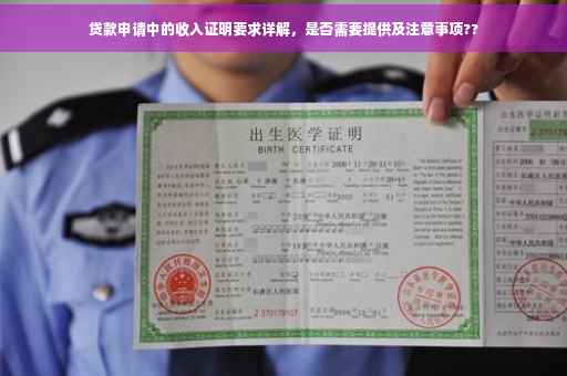 贷款申请中的收入证明要求详解，是否需要提供及注意事项??