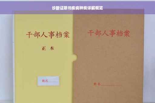 诊断证明书疾病种类详解概览