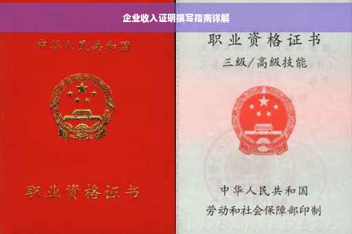 企业收入证明撰写指南详解