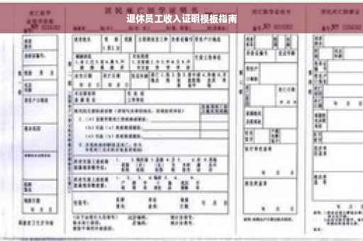 退休员工收入证明模板指南