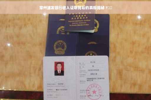 常州浦发银行收入证明背后的真相揭秘 ?⚡️