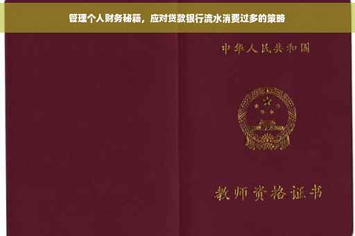 管理个人财务秘籍，应对贷款银行流水消费过多的策略