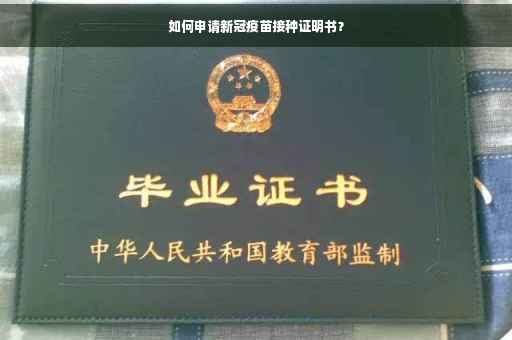 如何申请新冠疫苗接种证明书？