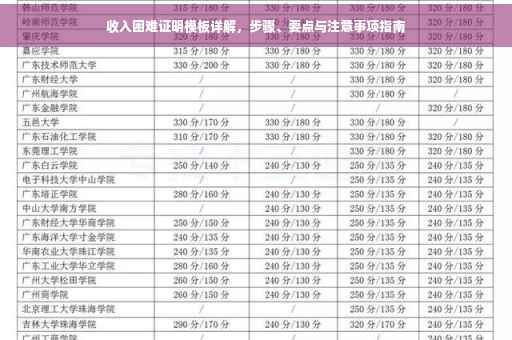 收入困难证明模板详解，步骤、要点与注意事项指南