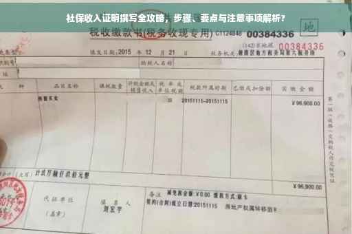 社保收入证明撰写全攻略，步骤、要点与注意事项解析?