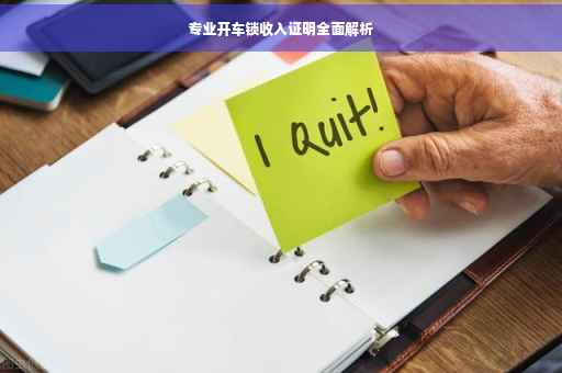 专业开车锁收入证明全面解析