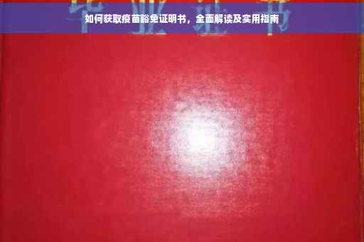 如何获取疫苗豁免证明书，全面解读及实用指南