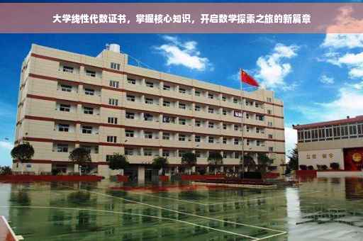 大学线性代数证书，掌握核心知识，开启数学探索之旅的新篇章