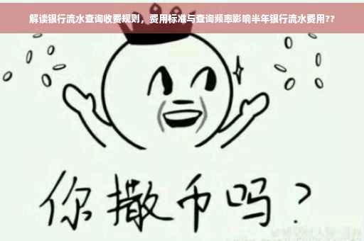 解读银行流水查询收费规则，费用标准与查询频率影响半年银行流水费用??