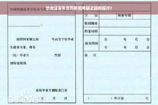 毕业证丢失是否影响考研之路的探讨？