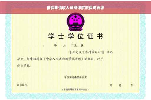 低保申请收入证明详解流程与要求