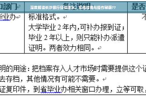 深度解读长沙银行征信流水，实用指南与操作秘籍??