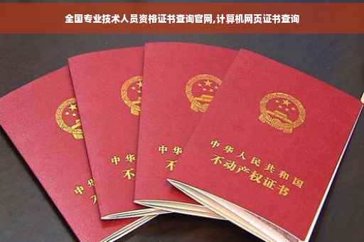 全国专业技术人员资格证书查询官网,计算机网页证书查询
