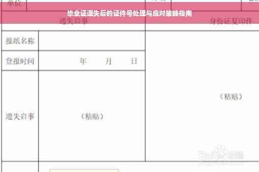 毕业证遗失后的证件号处理与应对策略指南