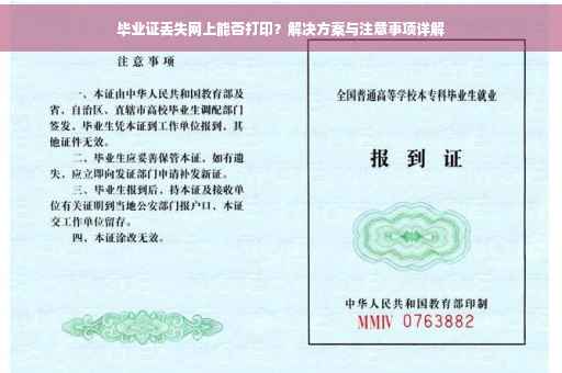 毕业证丢失网上能否打印？解决方案与注意事项详解