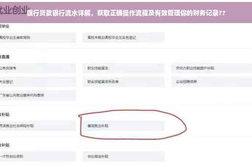 银行贷款银行流水详解，获取正确操作流程及有效管理你的财务记录??