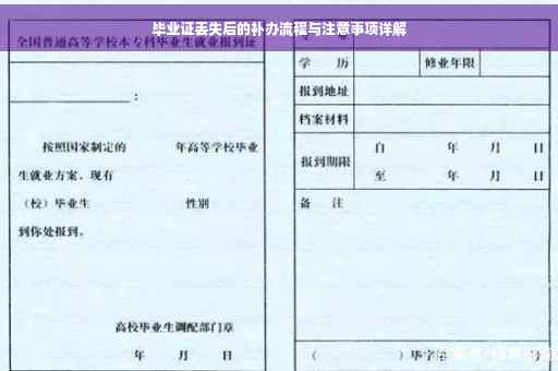 毕业证丢失后的补办流程与注意事项详解