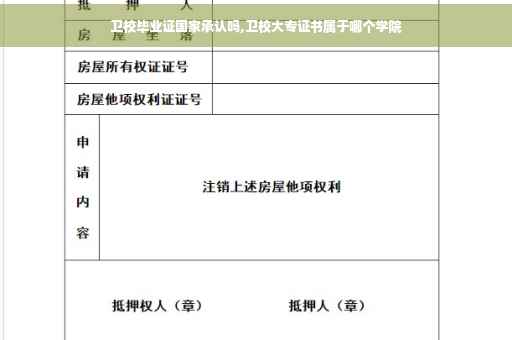 卫校毕业证国家承认吗,卫校大专证书属于哪个学院