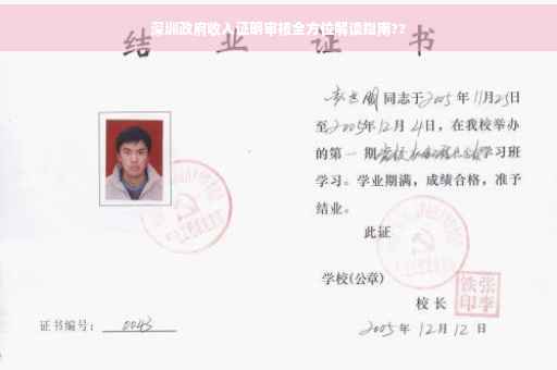深圳政府收入证明审核全方位解读指南?? 深圳政府收入证明审核全方位解读指南??
