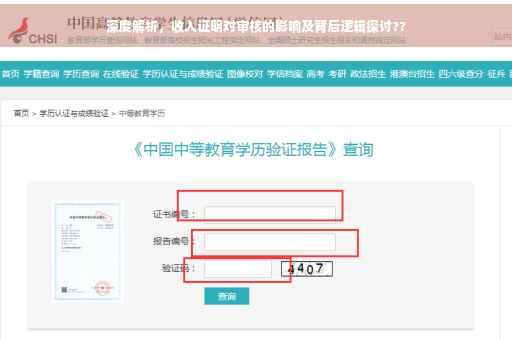 深度解析，收入证明对审核的影响及背后逻辑探讨??