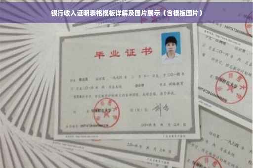 银行收入证明表格模板详解及图片展示（含模板图片）