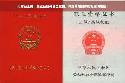 大专证丢失，毕业证明开具全攻略，详细指南助你轻松解决难题！
