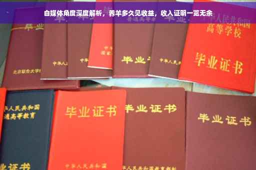 自媒体角度深度解析，养羊多久见收益，收入证明一览无余