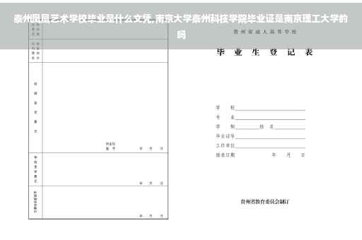 泰州凤凰艺术学校毕业是什么文凭,南京大学泰州科技学院毕业证是南京理工大学的吗