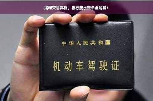 揭秘交易真相，银行流水账单全解析?