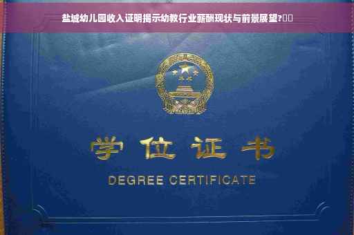 盐城幼儿园收入证明揭示幼教行业薪酬现状与前景展望?⚡️