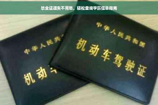 毕业证遗失不用愁，轻松查询学历信息指南