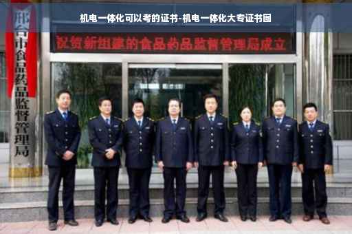 机电一体化可以考的证书-机电一体化大专证书图
