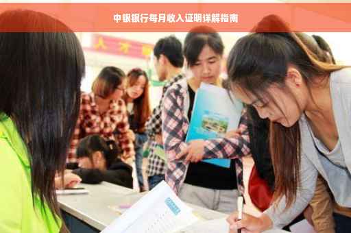 中银银行每月收入证明详解指南