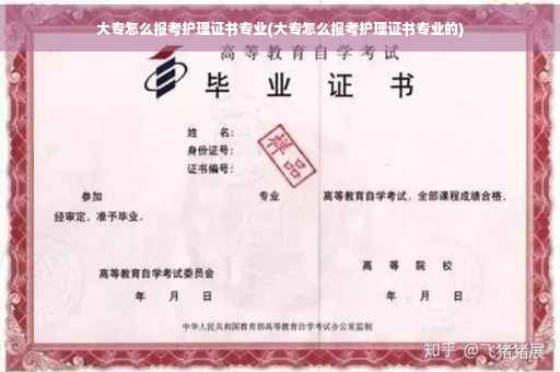 大专怎么报考护理证书专业(大专怎么报考护理证书专业的)