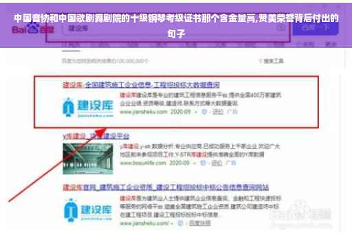 中国音协和中国歌剧舞剧院的十级钢琴考级证书那个含金量高,赞美荣誉背后付出的句子