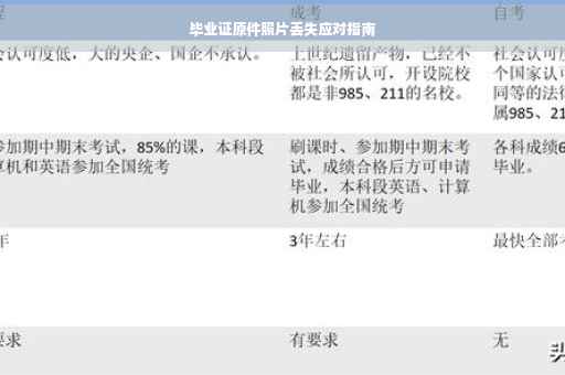 毕业证原件照片丢失应对指南