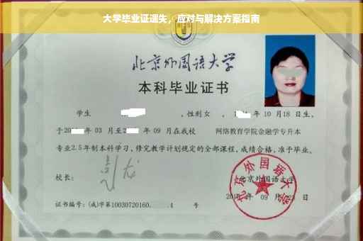 大学毕业证遗失，应对与解决方案指南