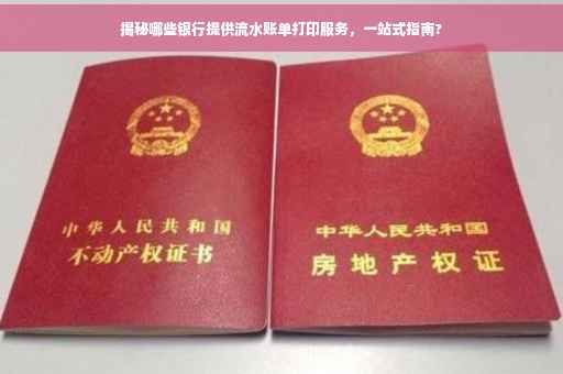 揭秘哪些银行提供流水账单打印服务，一站式指南?
