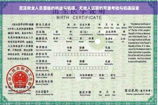 灵活就业人员面临的挑战与机遇，无收入证明的双重考验与机遇探索