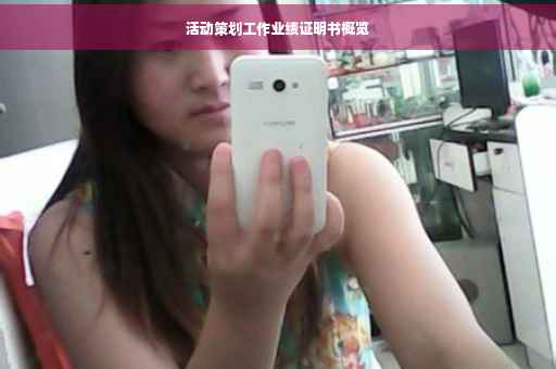 活动策划工作业绩证明书概览