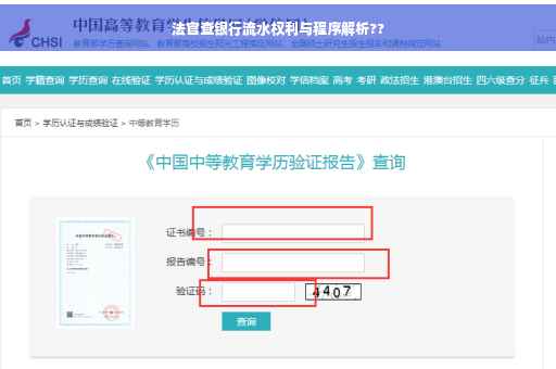 法官查银行流水权利与程序解析??