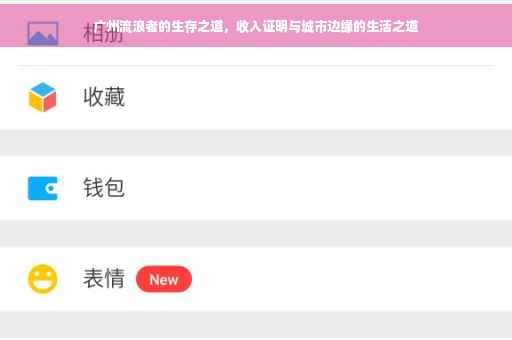 广州流浪者的生存之道，收入证明与城市边缘的生活之道