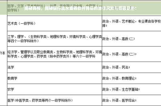 揭秘真相，揭秘银行流水查看软件背后的法律风险与犯罪隐患！