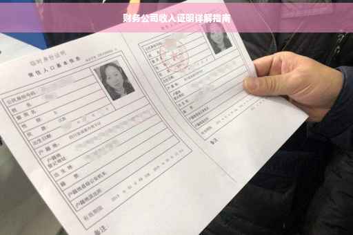 财务公司收入证明详解指南