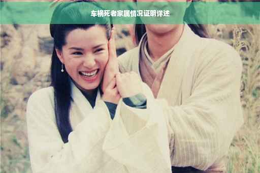 车祸死者家属情况证明详述