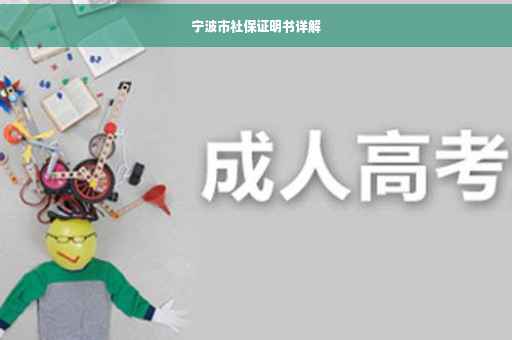 宁波市社保证明书详解