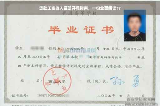 贷款工资收入证明开具指南，一份全面解读??