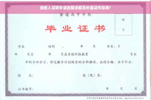 低收入证明申请流程详解及所需证件指南?