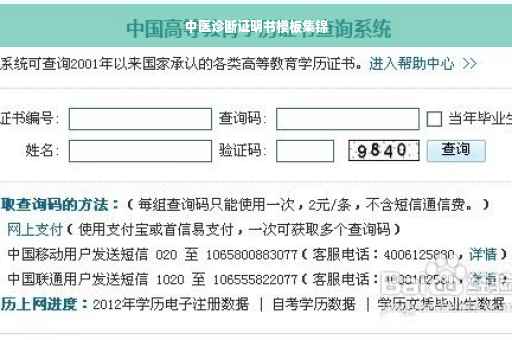中医诊断证明书模板集锦