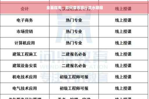 全面指南，如何查看银行流水明细